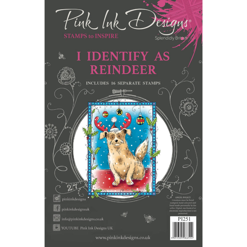 Pink Ink Designs I Identify As Reindeer 6 in x 8 in Clear Stamp Set — Ecstasy Crafts