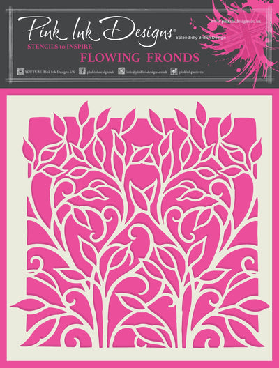 Pink Ink Designs Pochoir Frondes Fluides 7 po x 7 po