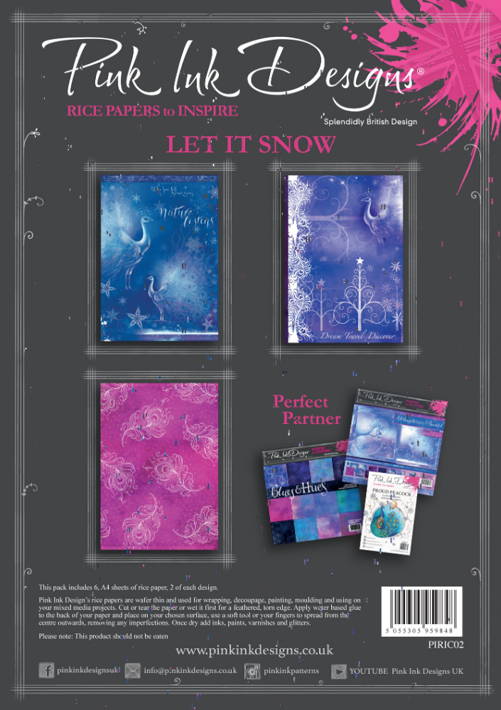 Papier de riz Let It Snow A4