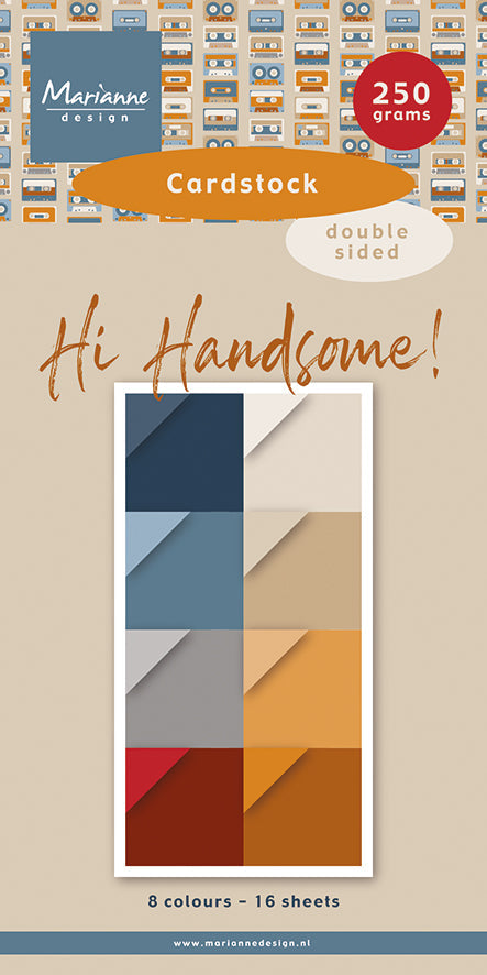 Marianne Design 6x12 Cardstock - Hi Handsome! — Ecstasy Crafts