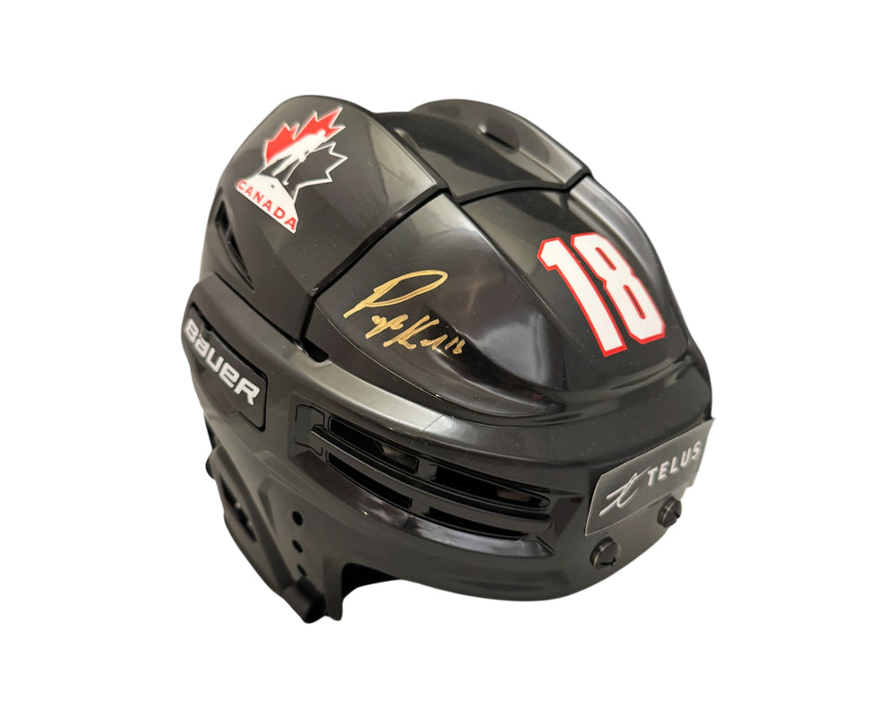 Casque réplique Bauer Équipe Canada autographié par Peyton Krebs
