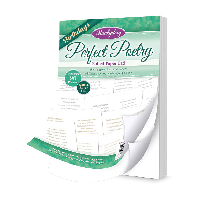 Bloc de papier aluminium Versets parfaits - Anniversaires