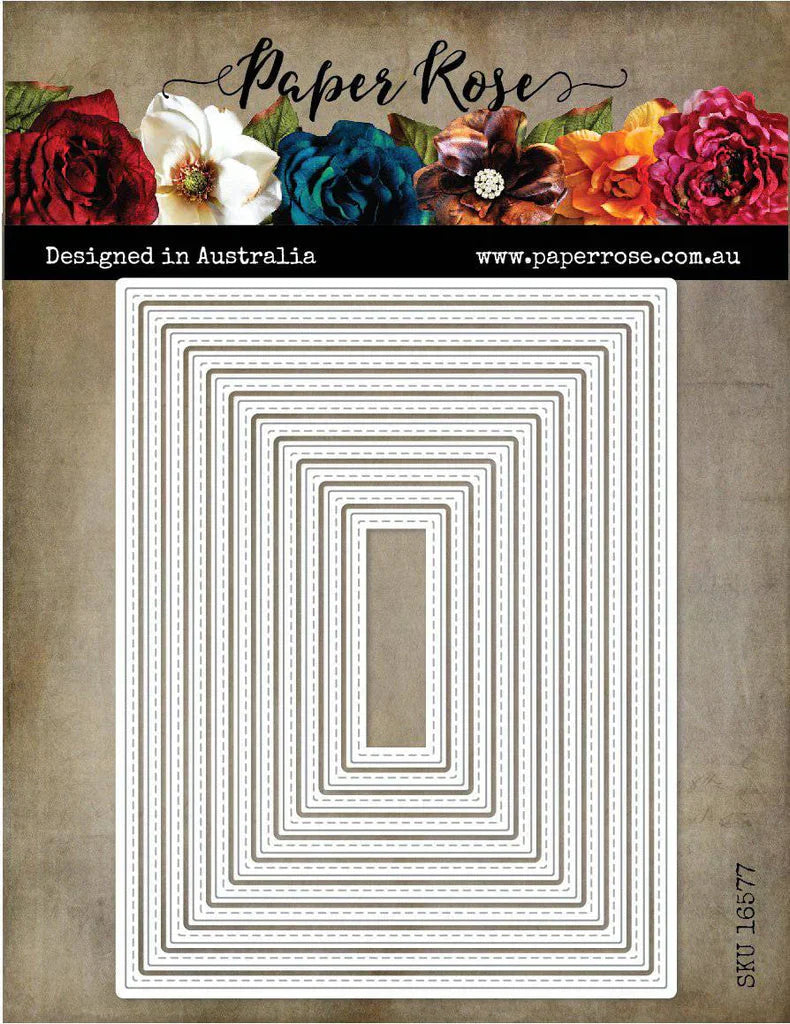 Matrices de découpe métalliques Rectangles cousus 4,25 x 5,5" 16577