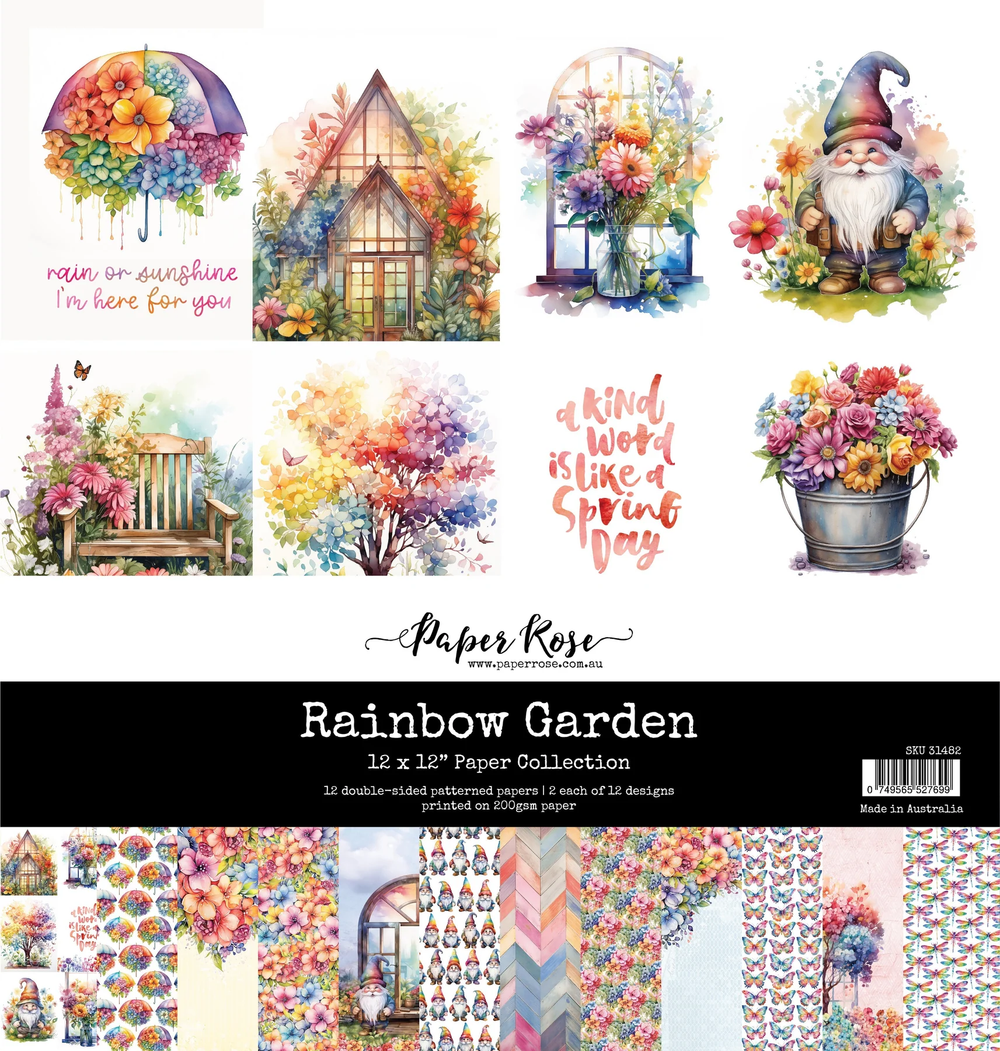 Rainbow Garden 12x12 Paper Collection 31482 — Ecstasy Crafts