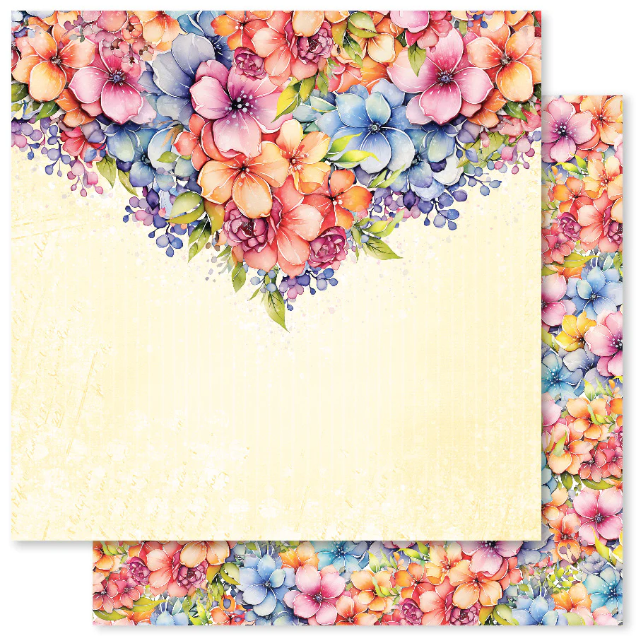 Rainbow Garden B 12x12 Paper (12pc Bulk Pack) 31488 — Ecstasy Crafts
