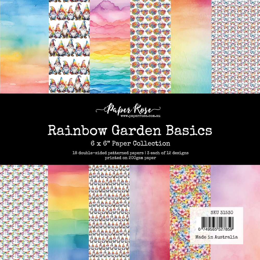 Collection de Papiers Rainbow Garden Basics 6x6 31530
