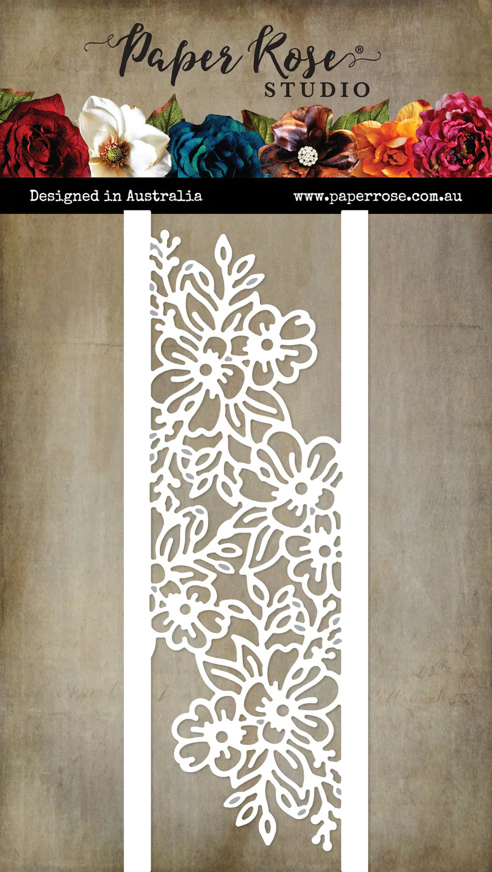 Matrice de découpe métallique Bordure florale de mariage