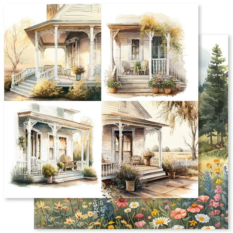 Farmhouse Friends Backgrounds C 12x12 Paper (12pc Bulk Pack) 32010 — Ecstasy Crafts