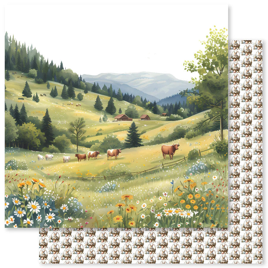 Farmhouse Friends Backgrounds F 12x12 Paper (12pc Bulk Pack) 32019 — Ecstasy Crafts