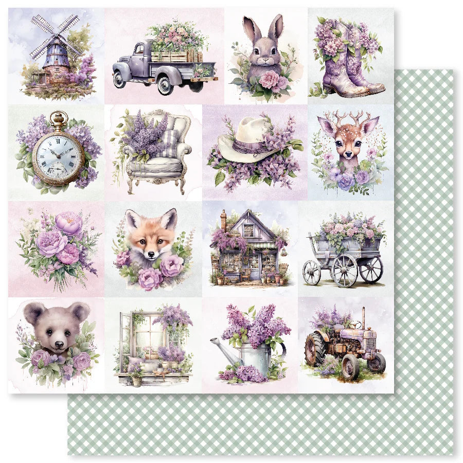 Lavender & Roses A 12x12 Paper (12pc Bulk Pack) 32166 — Ecstasy Crafts