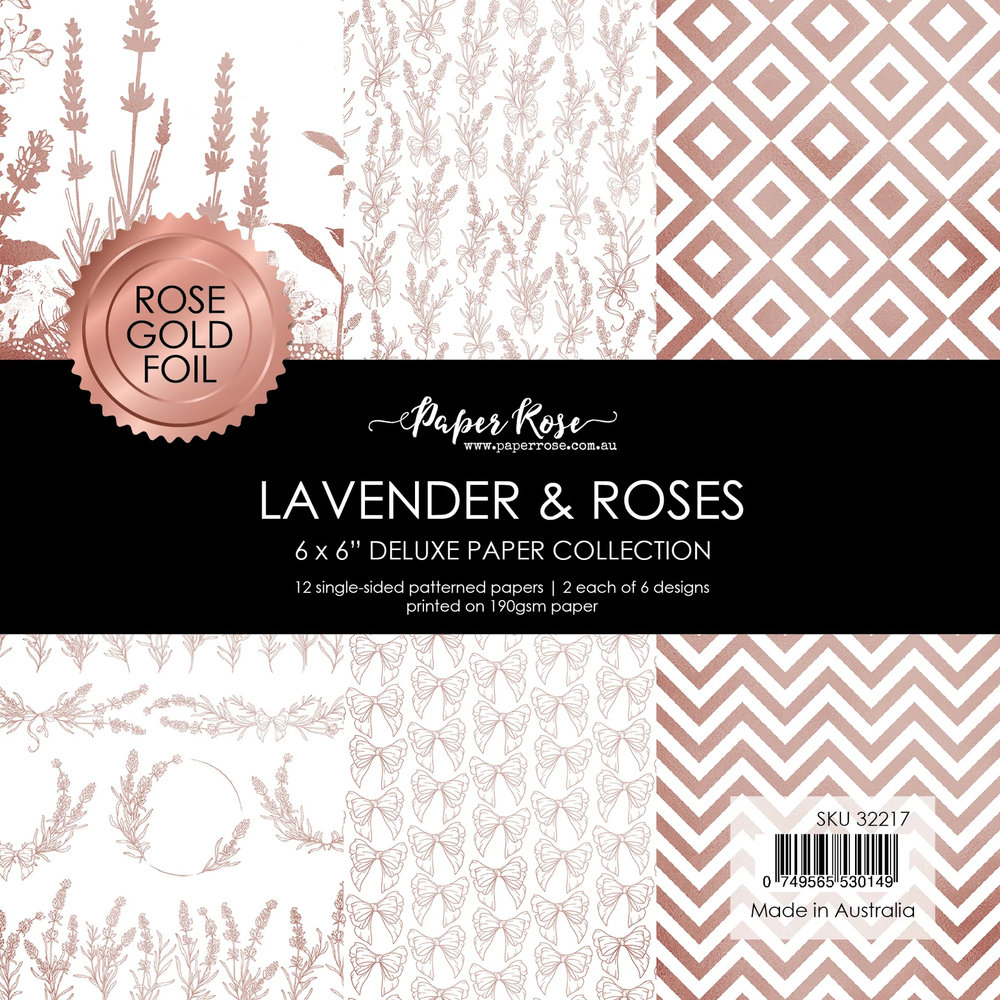 Lavender & Roses - Rose Gold Foil 6x6 Paper Collection 32217