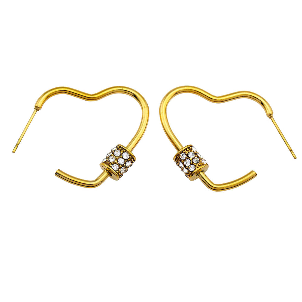 Boucles d'oreilles "PRECIOUS" en forme de cœur en zircone