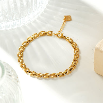 Style PROVINIA : Bracelet style montre rétro en or