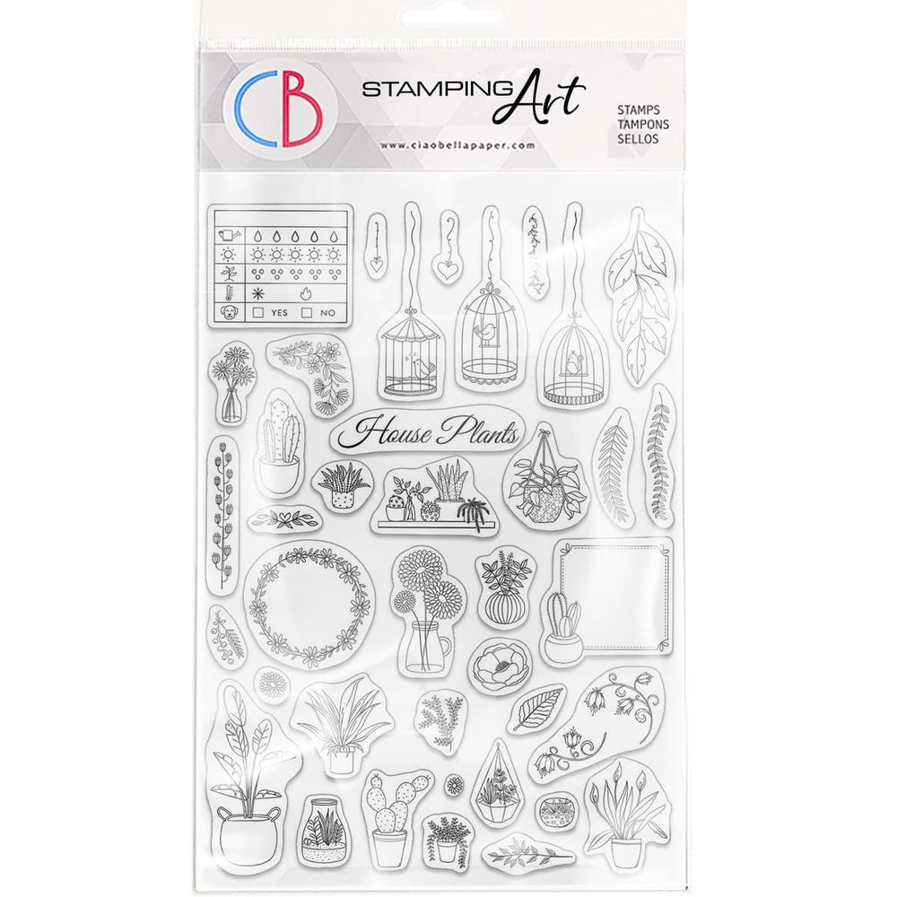 Ciao Bella Clear Stamp Set 6"x8" BuJo House Plants — Ecstasy Crafts