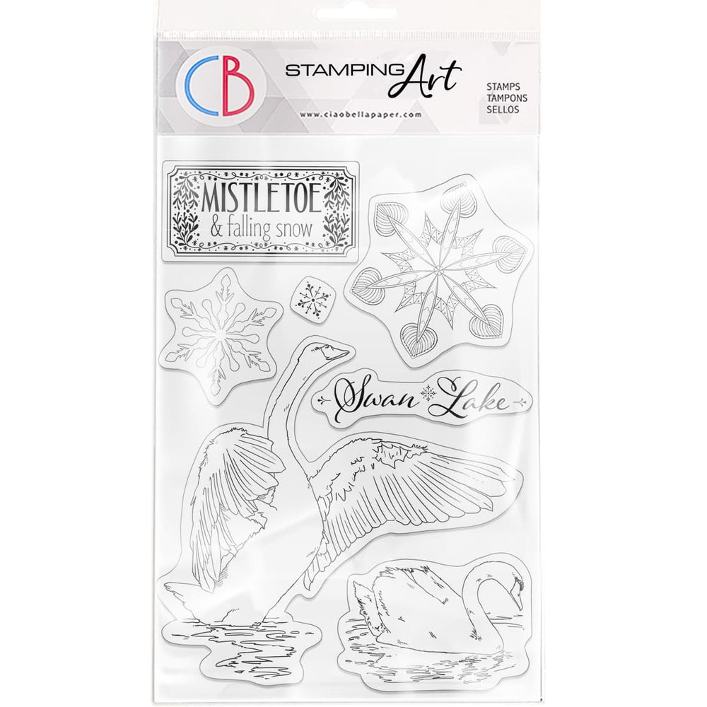 Ciao Bella Clear Stamp Set 6"x8" Swan Lake — Ecstasy Crafts