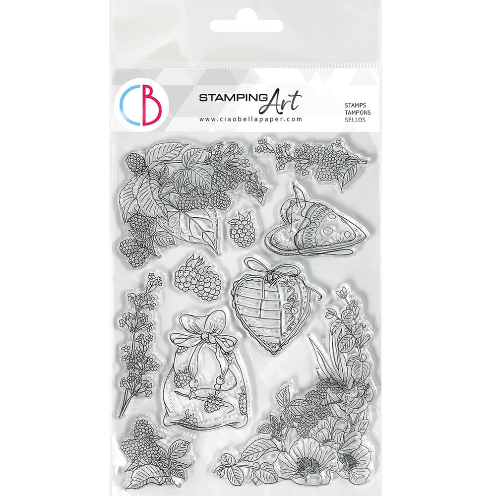 Ciao Bella Clear Stamp Set 6x8 Blackberries — Ecstasy Crafts