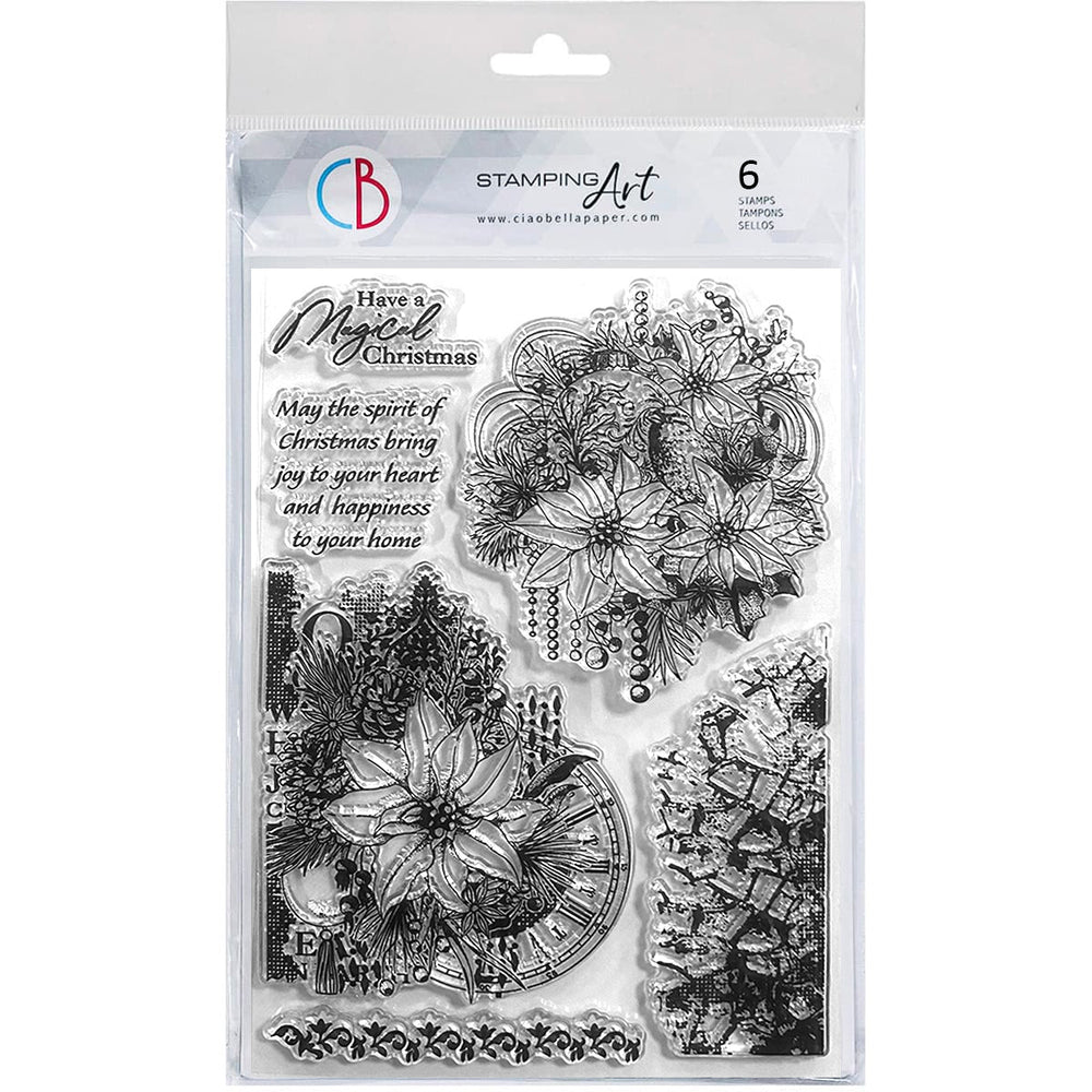 Clear Stamp Set 6"x8" Boho Christmas — Ecstasy Crafts