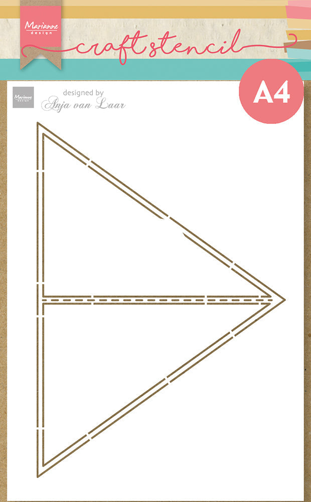 Marianne Design Pochoir créatif - A4 - Carte triangle d'Anja