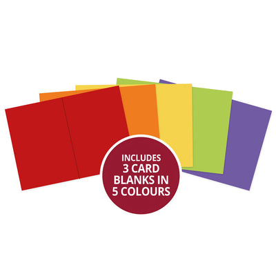 Blancs de cartes A5 prédécoupés Adorable Scorable - Sélection de couleurs vives