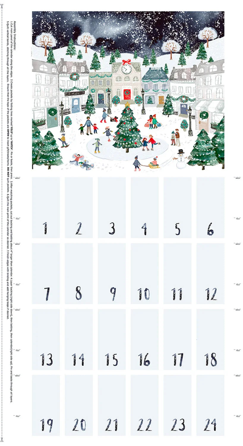 Baby It's Cold Outside - Multi 24" Wide Advent Panel — Cottage Quilting Ltd.