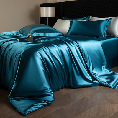 Lustre Luxe Parure de Couette Élégante - Paris Blue