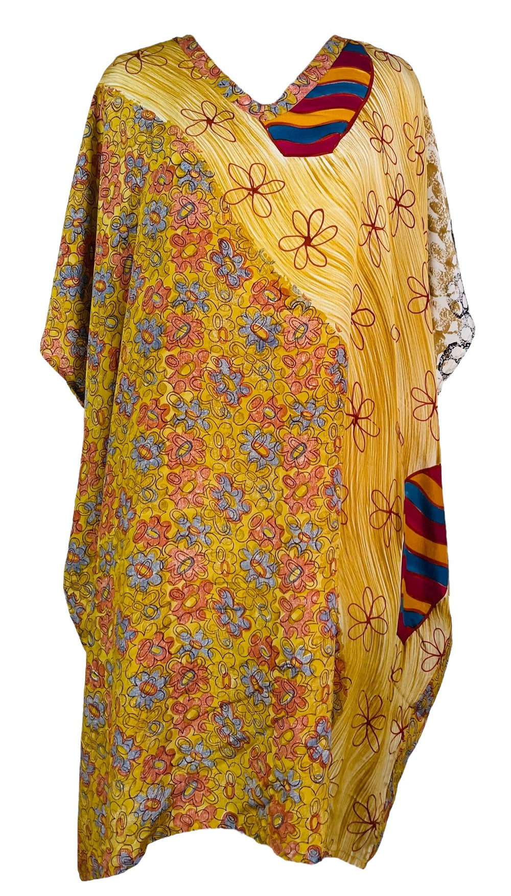 PRC7301 Avatar Kaftan Longueur Midi en Soie Pure