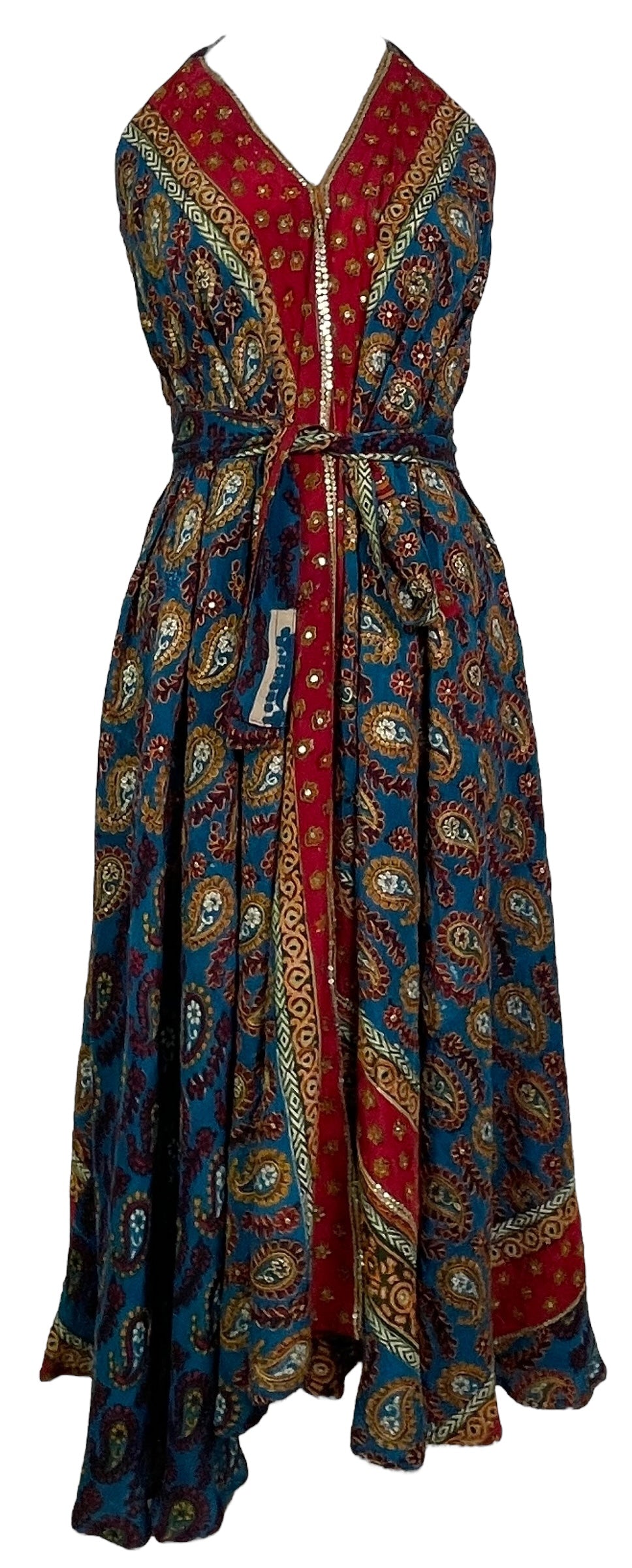 STAFF HOLD PRC7675 Avatar Pure Silk Maxi Dress with Belt