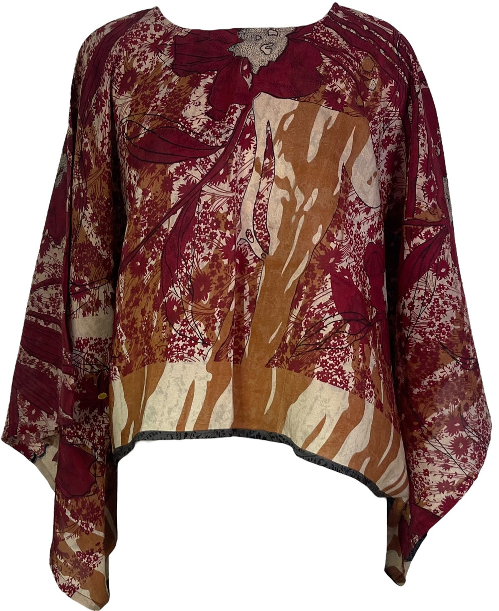 PRC6663 Haut à manches kimono en pure soie Avatar