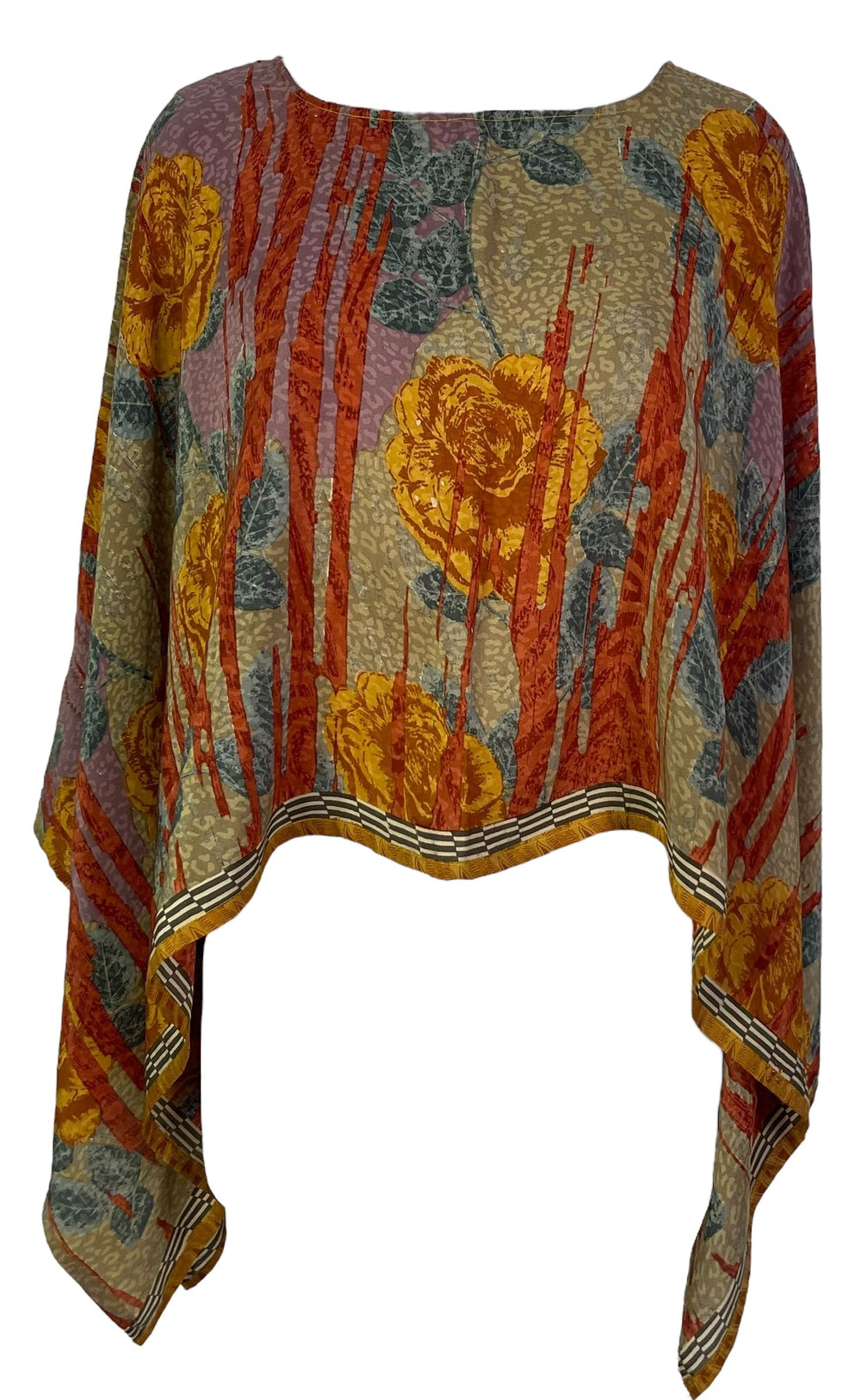 PRC6702 Avatar Pure Silk Capelet Poncho