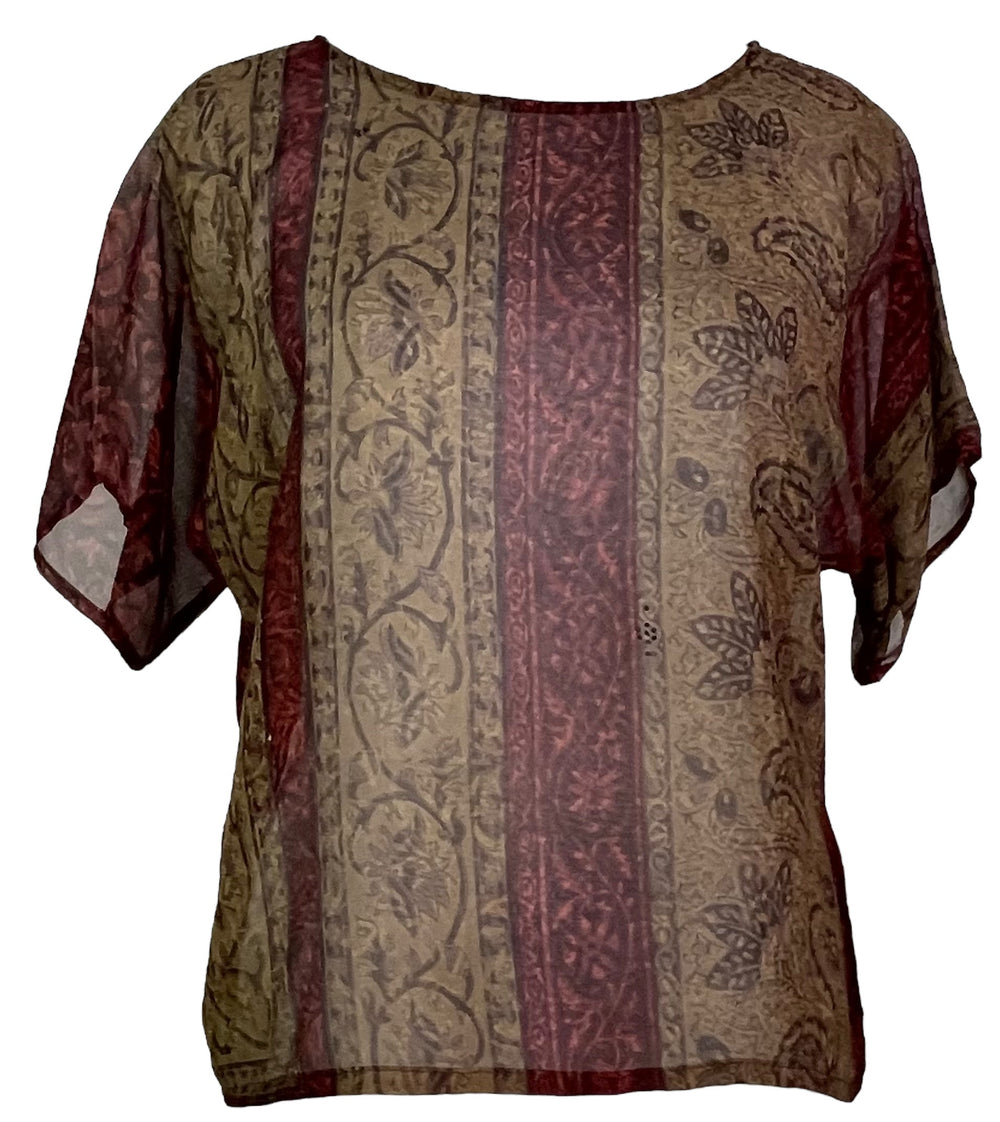 PRG7480 Sheer Avatar Pure Silk Boxy Top