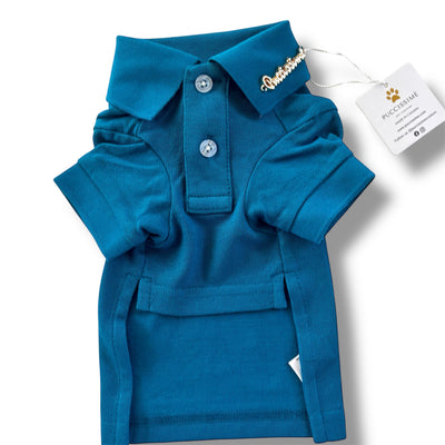 Chemise en coton sarcelle foncé