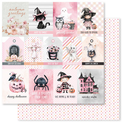 Papier Rose Halloween A 12x12 (Paquet en vrac de 12) 32799