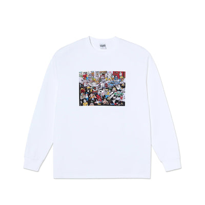 Polar Skate Co. T-shirt Manches Longues 'Street Corner' - Blanc