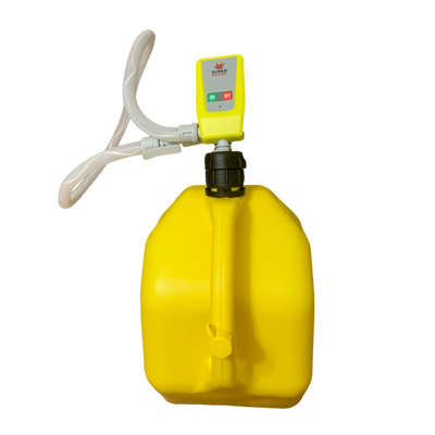 Kit Pompe à gasoil PumpMatic Super + Bidon de carburant Pompe de transfert de carburant pour gasoil, etc. 3 sources d'alimentation avec tuyau de 1,3 m