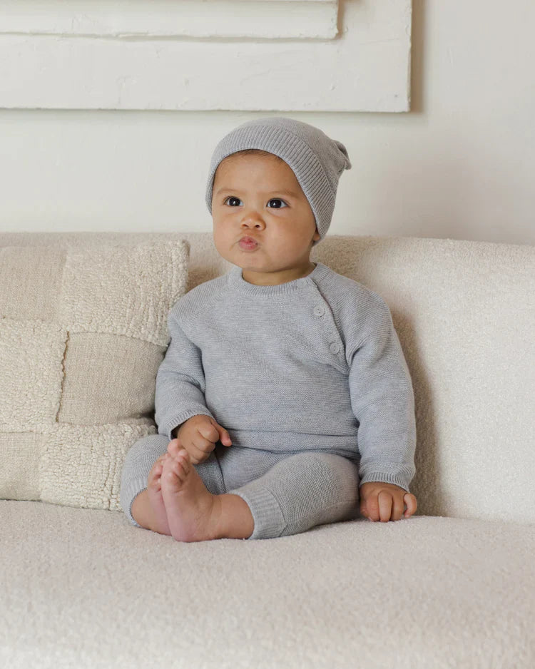 Béguin Petit Ours | Bleu Poussière Chiné | Quincy Mae
