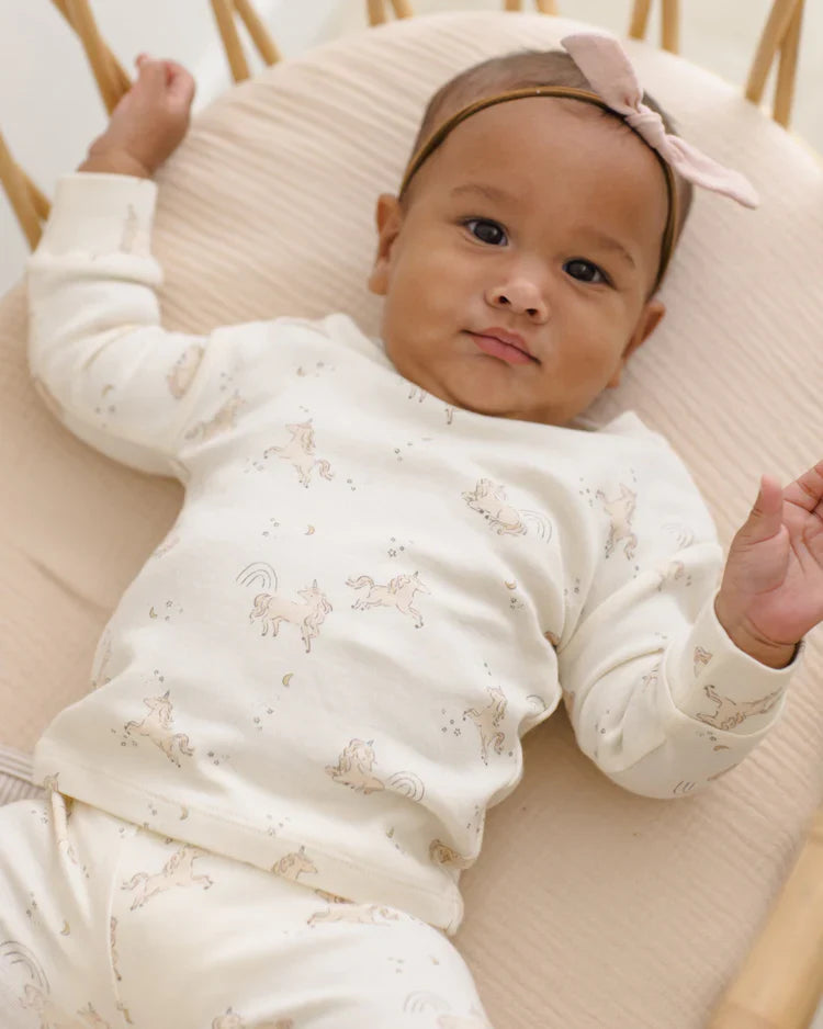 Ensemble pyjama en jersey | Licornes | Quincy Mae