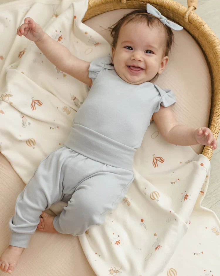 Flutter Sleeve Bodysuit | Sky | Quincy Mae