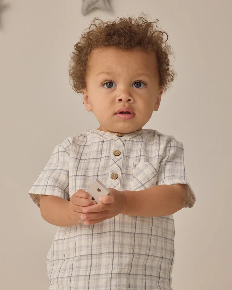 Jaxson Shirt | Blue Plaid | Quincy Mae
