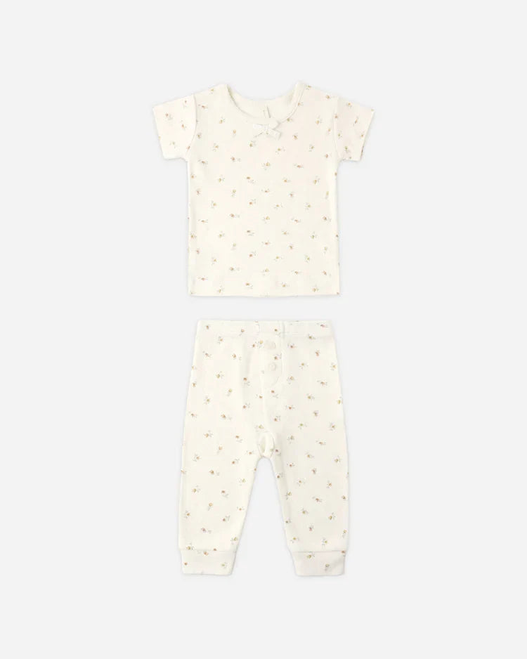 Pointelle Tee + Legging | Petit Fleur | Quincy Mae