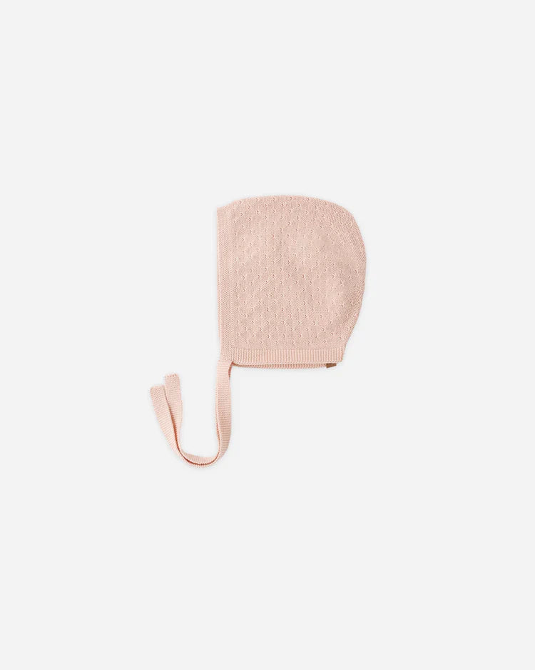 Bonnet en tricot pointelle | Melon | Quincy Mae