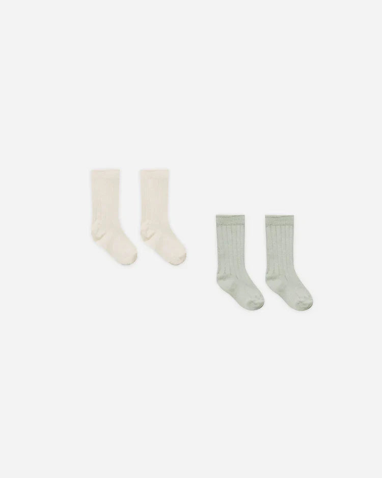 Ensemble de chaussettes | Naturel, Sauge | Quincy Mae