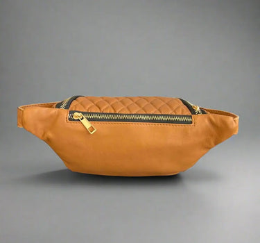 Quilted Sheep Leather Waist Bag