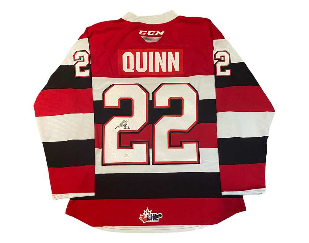 Maillot réplique CCM domicile des 67's d'Ottawa, autographié par Jack Quinn