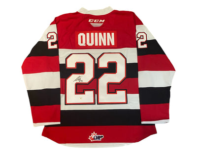 Jack Quinn Autographed Ottawa 67's Home CCM Replica Jersey