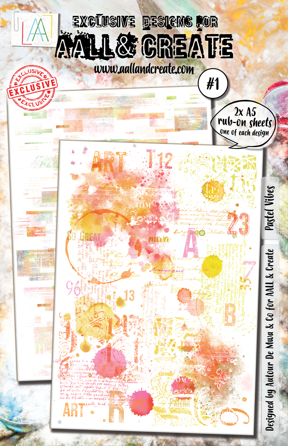 AALL et Create Rub-Ons - Ambiance pastel