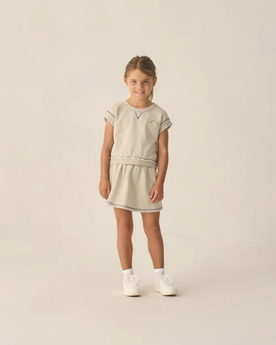 Volly Skirt | Heathered Oatmeal | Rylee & Cru