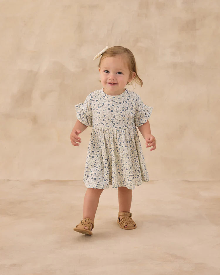 Robe Babydoll | Imprimé Fleuri Bleu | Rylee & Cru