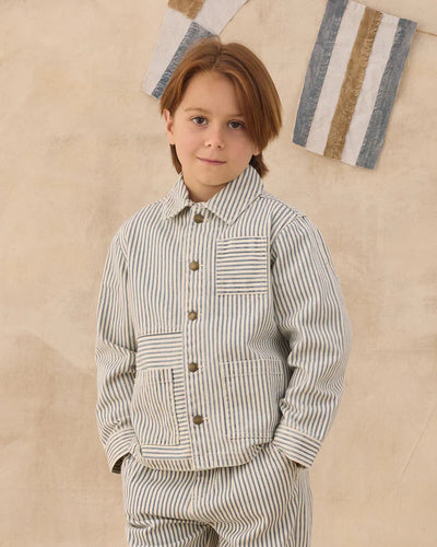 Denim Jacket | Railroad Stripe | Rylee & Cru