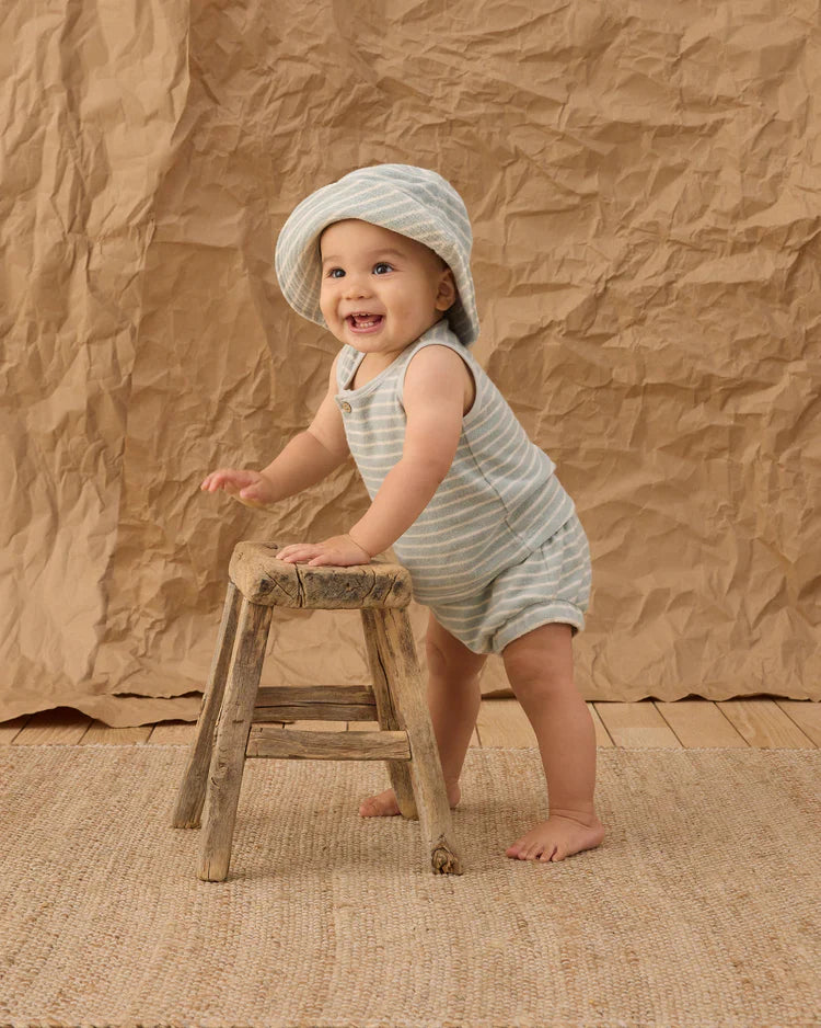 Ensemble Débardeur Bébé | Rayures Terry Mousse Marine | Rylee & Cru
