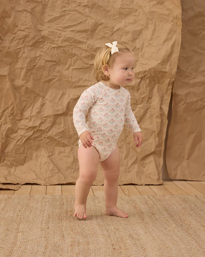 Maillot une pièce Delphine à manches longues | Blossom | Rylee & Cru